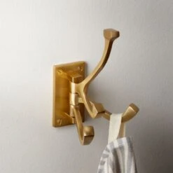Brass 3-Prong Swivel Towel Hook 8 Brass 3-Prong Swivel Towel Hook -Nesto Store 3ProngSwvlHookBrassROS19