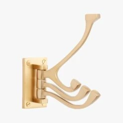 Brass 3-Prong Swivel Towel Hook 9 Brass 3-Prong Swivel Towel Hook -Nesto Store 3ProngSwvlHookBrassS19