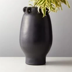 Acadia Black Ceramic Vase -Nesto Store AcadiaBlackVaseROF20