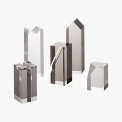 Clear And Smoke Grey Acrylic Chess Set -Nesto Store AcrylicChessSetAVF18