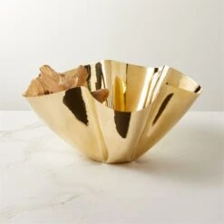 Adorn Brass Abstract Bowl -Nesto Store AdornBrassBowlROF22
