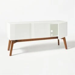 Alba Lacquered White Credenza Small -Nesto Store AlbaWhtLcqrCredenzaIIISm3QAVF20