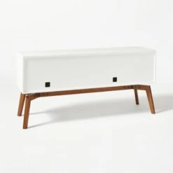 Alba Lacquered White Credenza Small -Nesto Store AlbaWhtLcqrCredenzaIIISm3QBF20