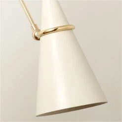Aldus Ivory And Polished Brass Articulating Wall Sconce -Nesto Store AldusIvNPldBrsArtlngScncAVSHF22