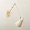 Aldus Ivory And Polished Brass Articulating Wall Sconce -Nesto Store AldusIvNPldBrsArtlngScncSHF22