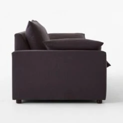 Algora Charcoal Grey Performance Linen Sleeper Sofa Queen -Nesto Store AlgoraCharcLnSlprSofaSDSSF23