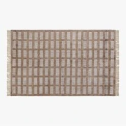 Alize Handloomed Viscose Light Brown Area Rug 5'x8'