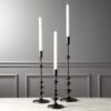 Allis Black Taper Candle Holders -Nesto Store AllisTaperHolderGrpFHF17