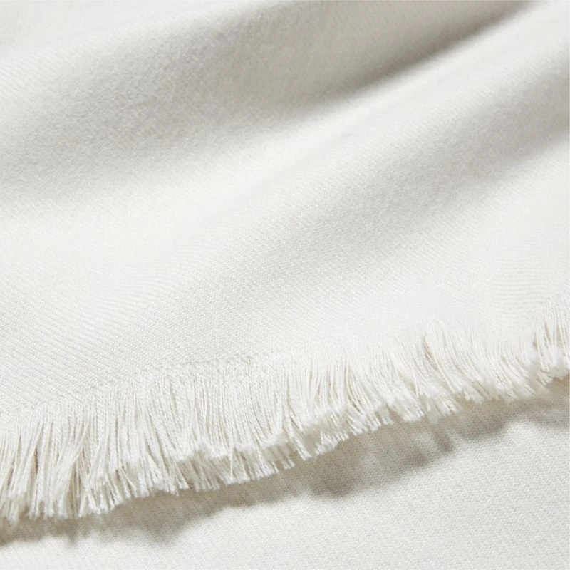 Alpaca Warm White Throw Blanket 50"x70" 6 Alpaca Warm White Throw Blanket 50"x70" - Image 4