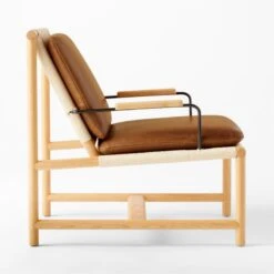 Anacapa Saddle Leather Lounge Chair -Nesto Store AnacapaCddSdlLthLngChrSDSSS22