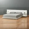Andes High-Gloss White Platform Queen Bed With Nightstands -Nesto Store AndesBedQueenWhiteSHS16 1x1
