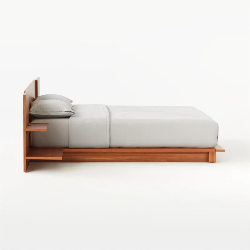 Andes Acacia Wood Platform Queen Bed With Nightstands 5 Andes Acacia Wood Platform Queen Bed With Nightstands - Image 3