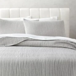 Ansley Grey Quilt And Shams