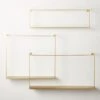 Antiqued Brass Floating Shelves Set Of 3