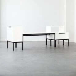 Aptum White Metal Bookcase 21 Aptum White Metal Bookcase -Nesto Store AptumModularGroup1AVFHF21