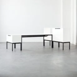 Aptum White Metal Bookcase 25 Aptum White Metal Bookcase -Nesto Store AptumModularGroup3AVFHF21