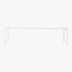 Aqua Virgo Rectangular White Dining Table 100" -Nesto Store AquaVirgoDiningTableLgS18