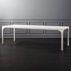Aqua Virgo Rectangular White Dining Table 100"