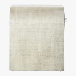 Archer White Lacquered Linen Nightstand With Drawer 15 Archer White Lacquered Linen Nightstand With Drawer -Nesto Store ArcherNightstandSDF19