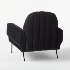 Ardis Black Chair -Nesto Store ArdisBlkVelvetChairLuca3QBSSS21