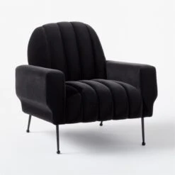 Ardis Black Chair -Nesto Store ArdisBlkVelvetChairLuca3QSSS21