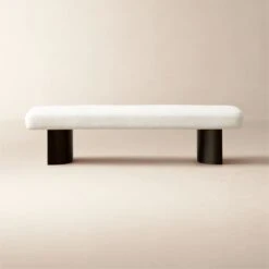 Argyle White Linen Upholstered Bench