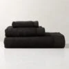Arlow Organic Cotton Black Bath Sheet Set 2 Arlow Organic Cotton Black Bath Sheet Set -Nesto Store ArlowBlkOrgCttnBthTwlBndSHS23
