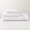 Arlow Organic Cotton White Bath Towel Set -Nesto Store ArlowWhtOrgCttnBthTwlBndSHS23