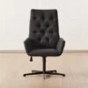 Arzella Charcoal Burl Office Chair 2 Arzella Charcoal Burl Office Chair -Nesto Store ArzellaChairSHF21