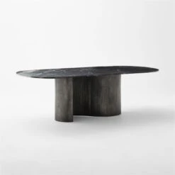 Aster Black Marble And Aluminum Dining Table -Nesto Store AsterMrblNAlmnDnngTable3QSSF22