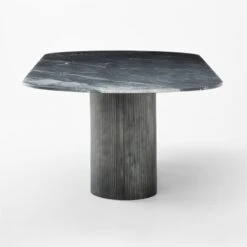 Aster Black Marble And Aluminum Dining Table -Nesto Store AsterMrblNAlmnDnngTableSDSSF22