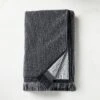 Astrid Organic Cotton Reversible Black And White Bath Towel