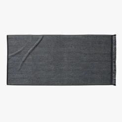 Astrid Organic Cotton Reversible Black And White Bath Towel -Nesto Store AstridBkNWtRevOgCtnBthTwlSSS22