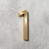 Aurele 6" Brushed Brass House Number 1 2 Aurele 6" Brushed Brass House Number 1 -Nesto Store AureleBrshBrs6inHsNmbr1SHF18