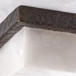 Auric Aluminum And Alabaster Flush Mount Light 7 Auric Aluminum And Alabaster Flush Mount Light -Nesto Store AuricCtAlmNAlbtFlushMountAVSHS23