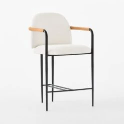 Avont White Upholstered Counter Stool Set Of 2 -Nesto Store AvontSnowCounterStool3QSSS23