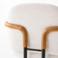 Avont White Upholstered Counter Stool -Nesto Store AvontSnowCounterStoolAVSSS23 1