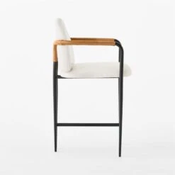 Avont White Upholstered Counter Stool -Nesto Store AvontSnowCounterStoolSDSSS23 1