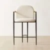 Avont White Upholstered Counter Stool