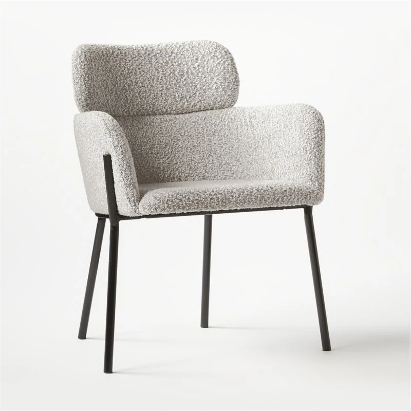 Azalea Black And White Boucle Dining Chair 7 Azalea Black And White Boucle Dining Chair - Image 5