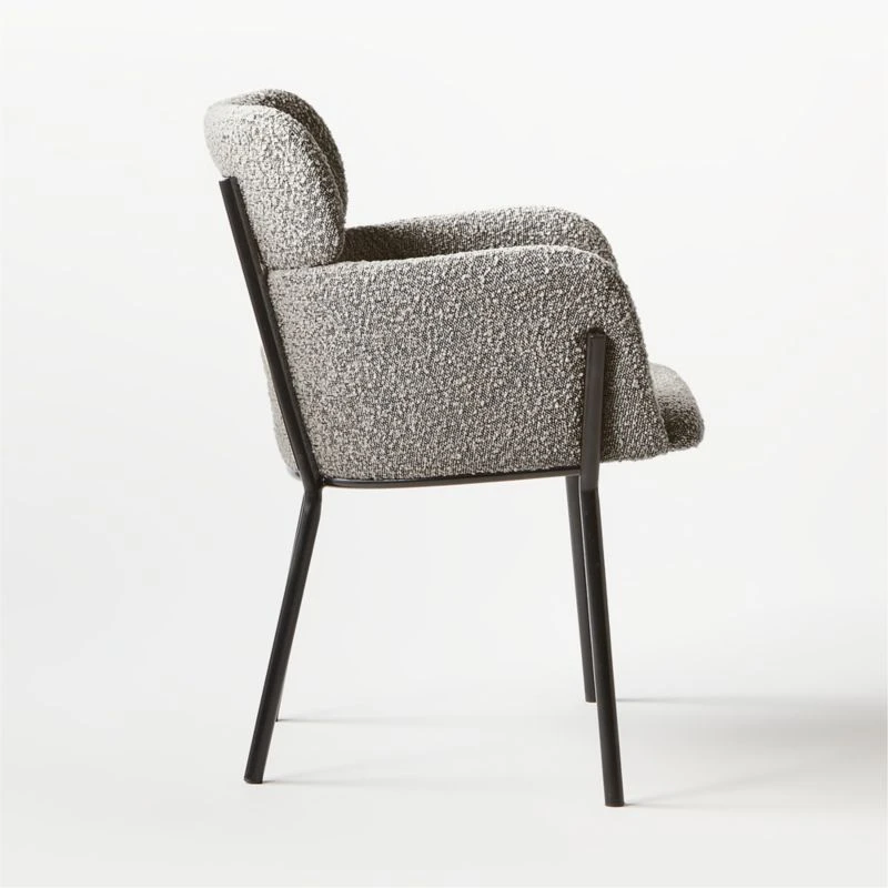 Azalea Black And White Boucle Dining Chair 8 Azalea Black And White Boucle Dining Chair - Image 6