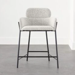 Azalea Boucle Upholstered Counter Stool Set Of 2