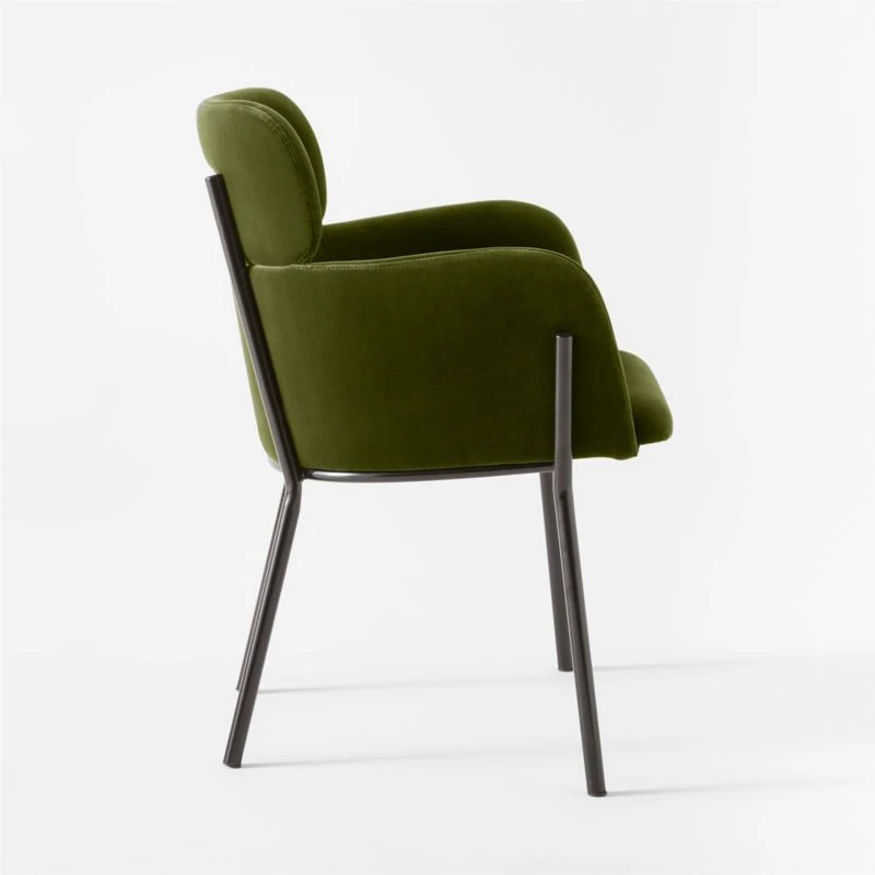 Azalea Green Velvet Dining Armchair 8 Azalea Green Velvet Dining Armchair - Image 6