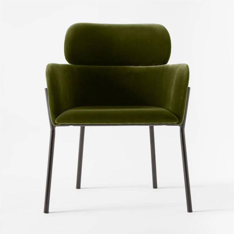 Azalea Green Velvet Dining Armchair 6 Azalea Green Velvet Dining Armchair - Image 4
