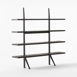 Azzurra Black Metal And Wood Bookshelf -Nesto Store AzzurraBookcase3QSSF22