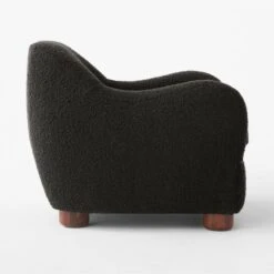 Bacio Black Boucle Lounge Chair -Nesto Store BacioBlackBoucleChairSDSSF23