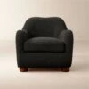 Bacio Black Boucle Lounge Chair -Nesto Store BacioBlackBoucleChairSHF23