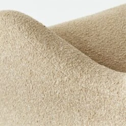 Bacio Camel Boucle Lounge Chair With Bleached Oak Legs -Nesto Store BacioLoungeChairCamelAVSSS21