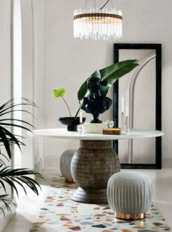 Black Ceramic Pedestal Bowl -Nesto Store BalanceRoundPedestalDiningTableAg19