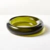 Bangle Green Glass Decorative Bowl -Nesto Store BangleLowGlassBowlSHS23